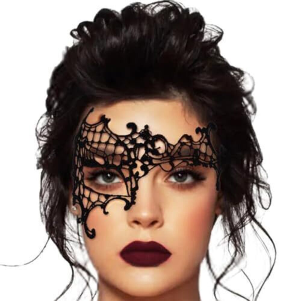 1562 Lace Masquerade Mask Black Halloween Masks